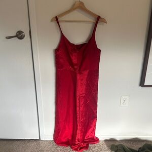 Zara Elegant Red  Slip Dress XS NWT